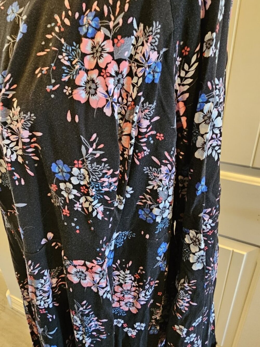 Torrid Floral Challis Bell Sleeve Above Knee Dress Women's Size 22 Colorful - Picture 2 of 5